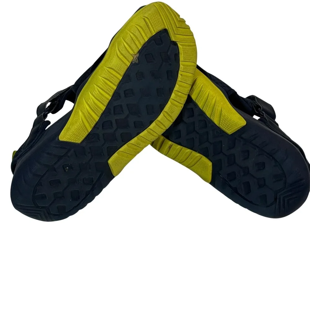Crocs Swiftwater Mesh Deck Sandals Men 8 Navy Blue Lime Green 205289 Water Shoes